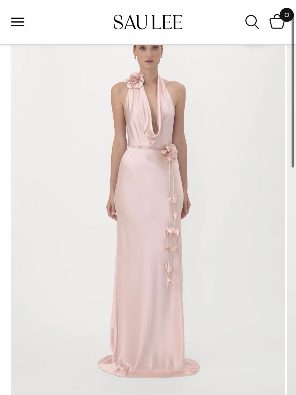 SAU LEE Delphine Satin Gown